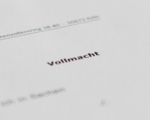 Formular Vollmacht Vorlage