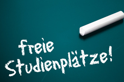 Tafel mit freie Studienplätze
